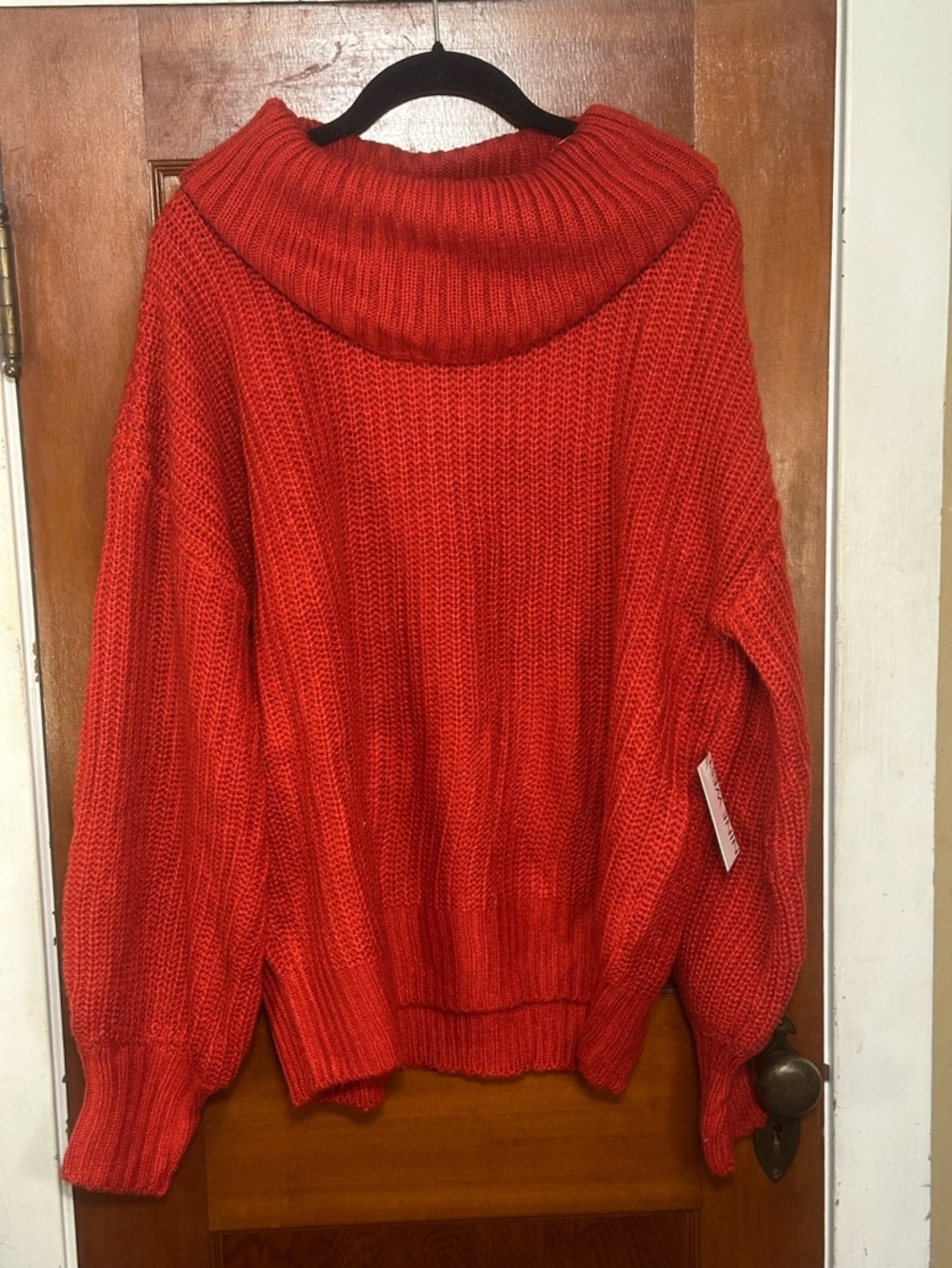 Nine West Red Chunky Cowl Neck Sweater
